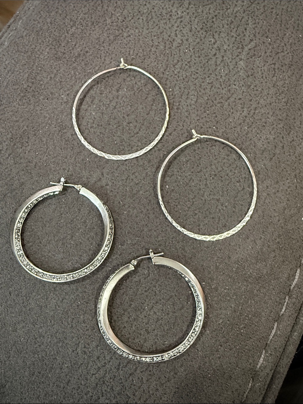Classic Silver Hoop Earrings Set - Timeless Women Jewelry